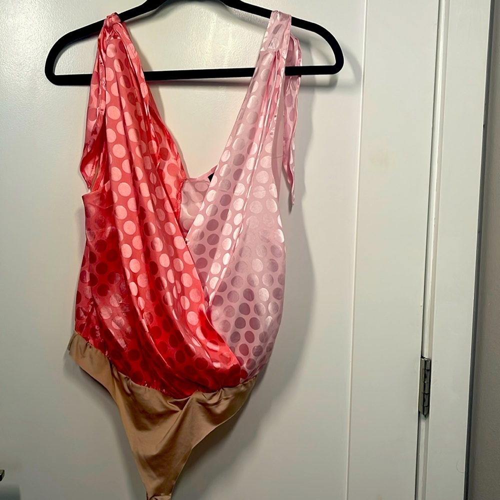 Soft pink tone wrap Bodysuit